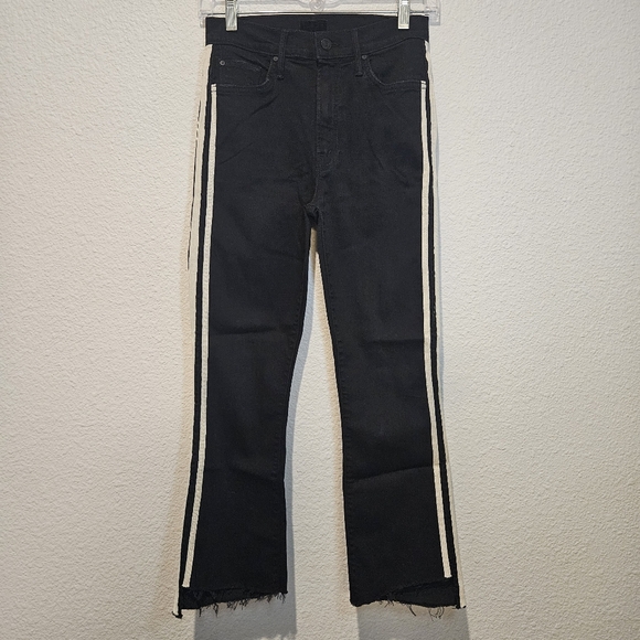 Mother Women's The Insider Crop Step Fray Guilty Racer High Waist Jeans Size 26 - Picture 3 of 14